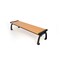 Frog Furnishings Cedar 5' Heritage Backless Bench with Black Frame PB 5CEDBFHERBAC - alternate 1